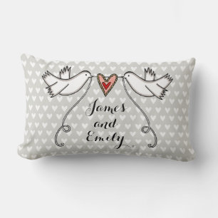 Almofada Lombar Cushion de presente personalizado de pombos branco