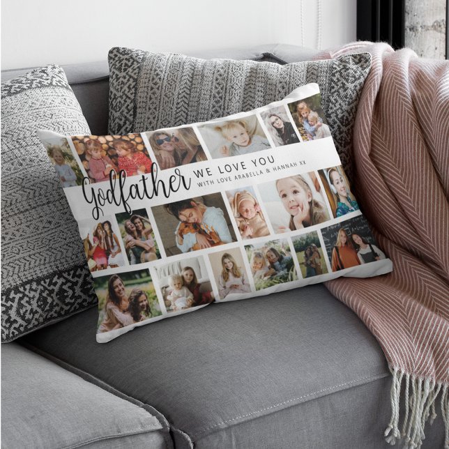 Almofada Lombar Custom Godfather 18 Photo Collage (Criador carregado)