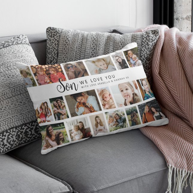 Almofada Lombar Custom Son 18 Photo Collage (Criador carregado)