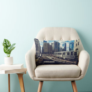 Almofada Lombar Custom Text Chicago EUA