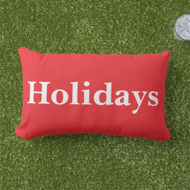 Almofada Lombar Custom Vibrant Holidays and vacations modern red (Grama)
