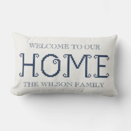Almofada Lombar Customized "Welcome to Our Home" with Family Name