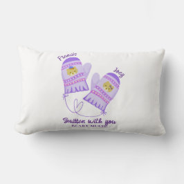 Almofada Lombar Cute Bear Mittens Personalized Lovers Throw Pillow