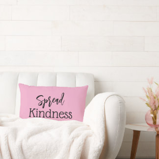 Almofada Lombar Cute Spread Kindness Baby Pink Throw Pillow