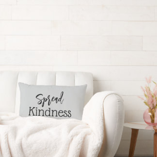Almofada Lombar Cute Spread Kindness Grey Throw Pillow