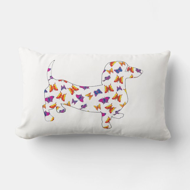 Almofada Lombar Dachshund Butterfly Doxie (Frente)