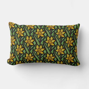 Almofada Lombar Daffodil yellow flower art floral