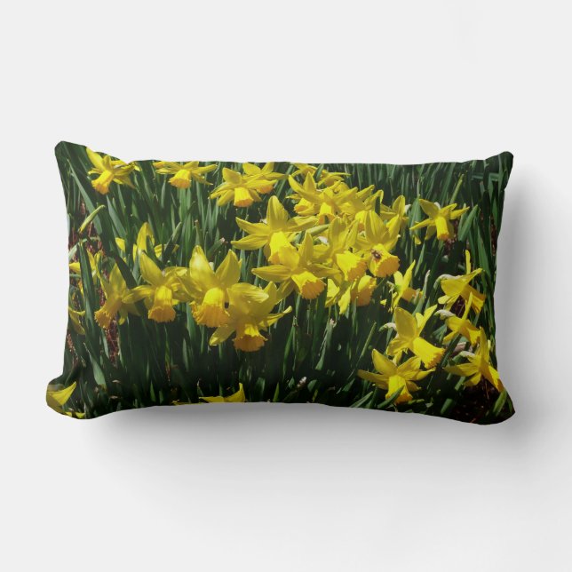 Almofada Lombar Daffodils Amarelos I Flores De Mola Cheery (Frente)