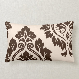 Almofada Lombar Damasco Decorativo Art I (2Way) Cream & Brown