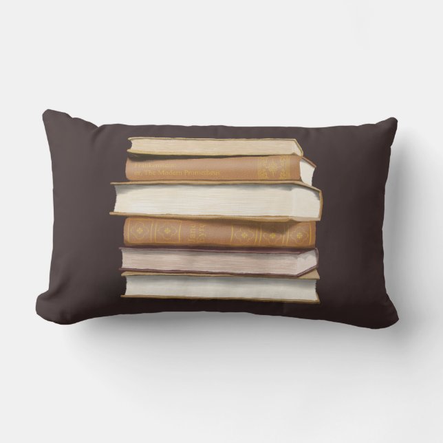 Almofada Lombar Dark Academia Antique Books (Frente)