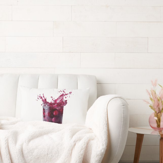 Almofada Lombar Dark Cocktail with Red Cherries and Explosive Spla (Sofá)