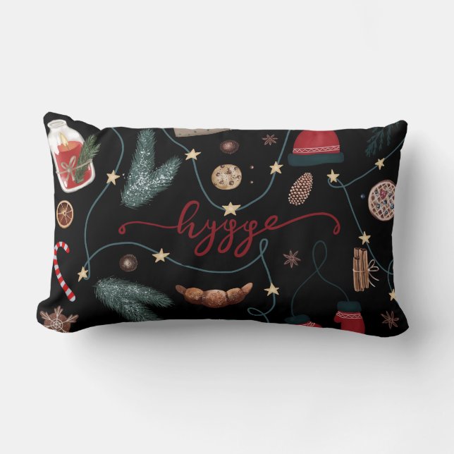Almofada Lombar Dark Hygge Natal (Frente)