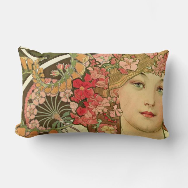 Almofada Lombar Daydream por Alphonse Mucha (Frente)