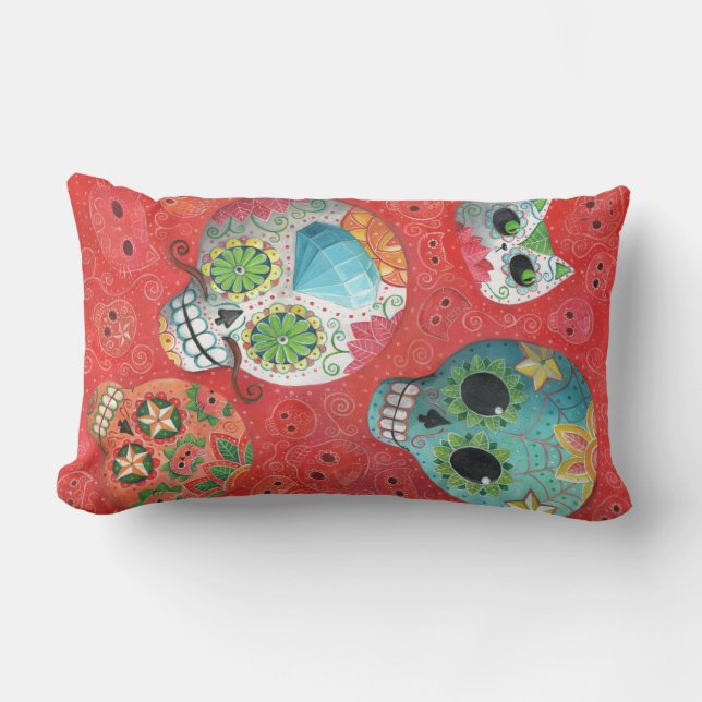 Almofada Lombar De três dias dos crânios inoperantes (Frente)