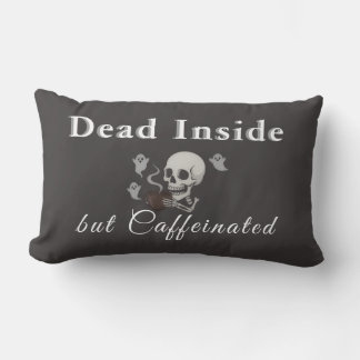 Almofada Lombar Dead Inside But Caffeinated – Halloween Pillow