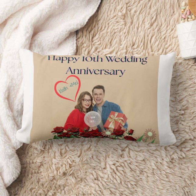Almofada Lombar Décimo aniversário de Casamento (Cobertor)