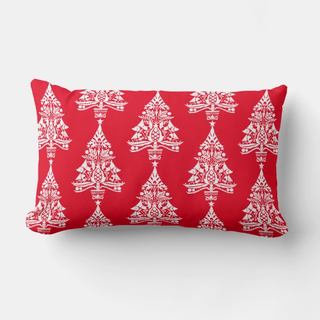Almofada Lombar Decoração de Natal Nórdica (Frente)