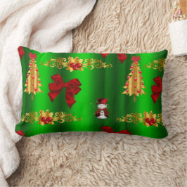 Almofada Lombar Decorações de Natal Em Verde