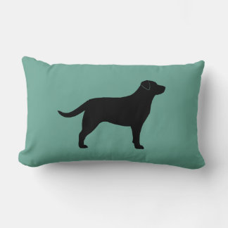 Almofada Lombar Decorativo de Labrador Negro Retriever Silhouter