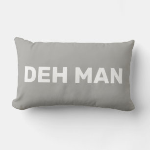 Almofada Lombar "DEH MAN"   Ilhas Virgens - Slang - Texto Branco, 