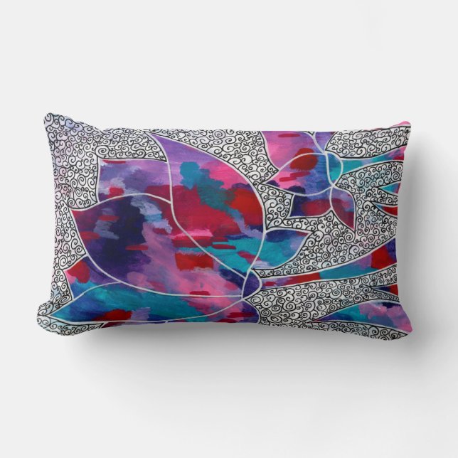 Almofada Lombar Delicioso Flores Orientais de Lotus Originais (Frente)