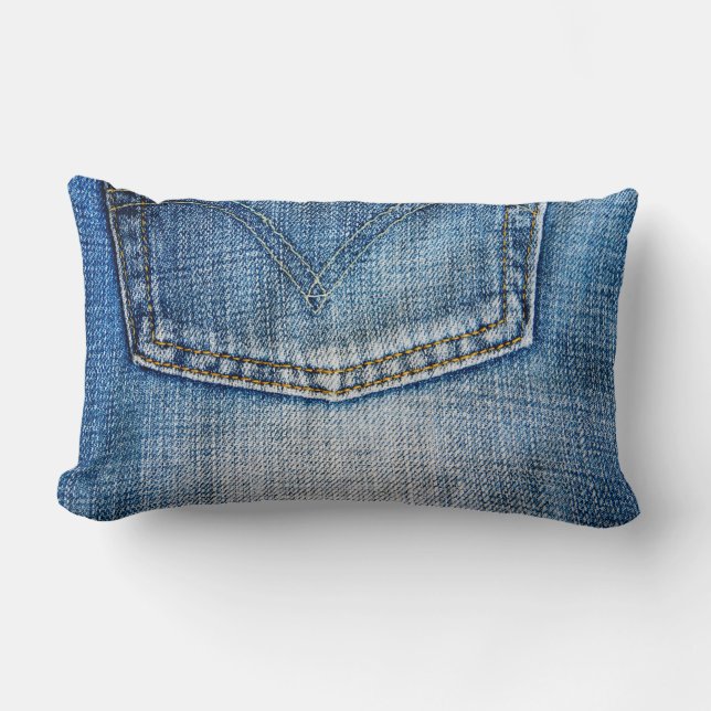 Almofada Lombar Denim azul (Frente)