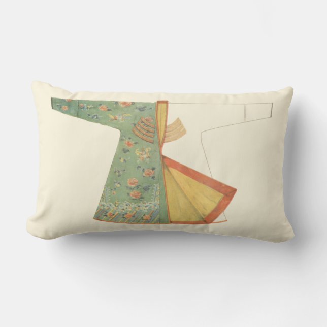 Almofada Lombar Desenho de Kimono semiacabado (Frente)