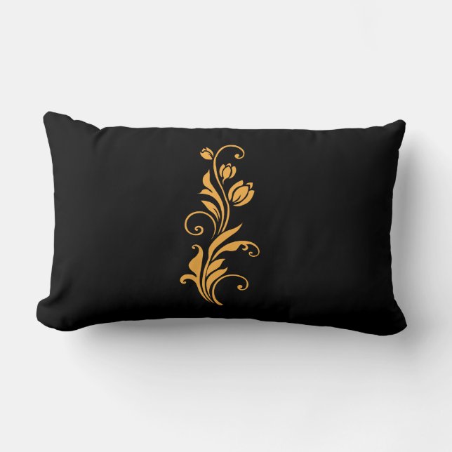 Almofada Lombar Desenho Floral Ornamental  (Frente)