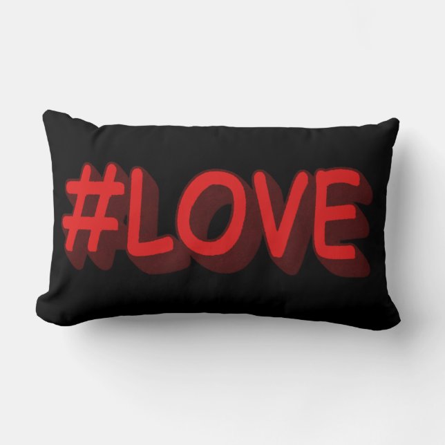 Almofada Lombar Design de Expressão de Corte "#LOVE". Comprar Agor (Frente)