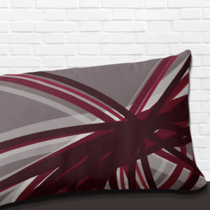 Almofada Lombar Design de Fita cinza de Abstrato Artística da da