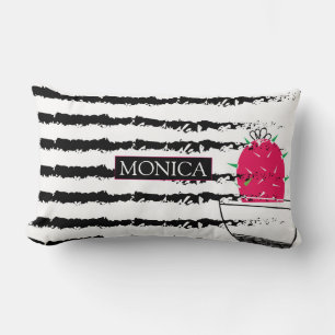 Almofada Lombar Design de padrão Cactus rosa