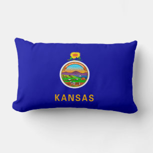 Almofada Lombar Design de Sinalizador do Estado do Kansas