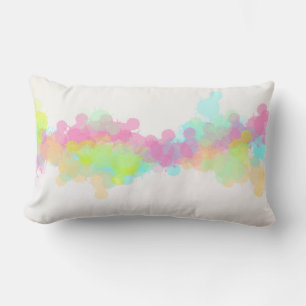 Almofada Lombar Design do abstrato colorido do Splatter de Aquarel
