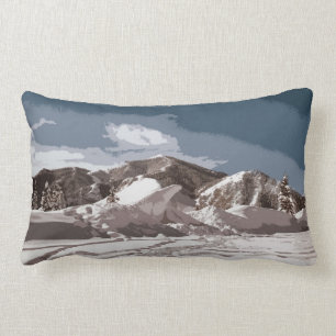 Almofada Lombar Design do entalhe das cenas do inverno de Idaho