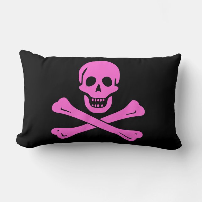 Almofada Lombar Design Gráfico Moderno Vintage Pirata Rosa (Frente)