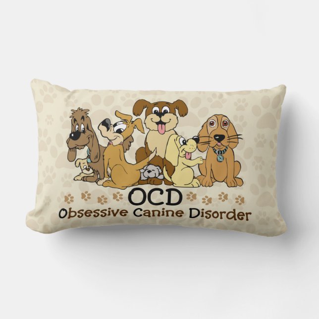 Almofada Lombar Desordem canina obsessiva de OCD (Frente)