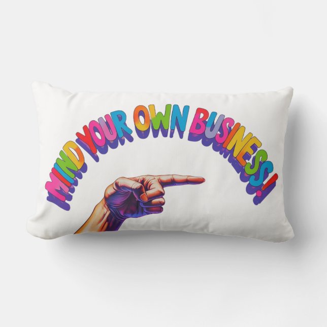 Almofada Lombar Destaque O Travesseiro Mente O Seu Próprio Travess (Frente)