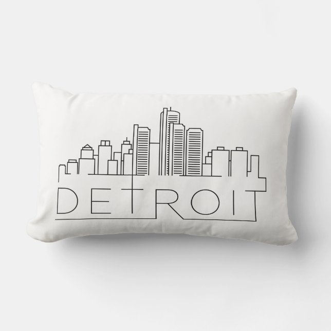 Almofada Lombar Detroit Skyline (Frente)