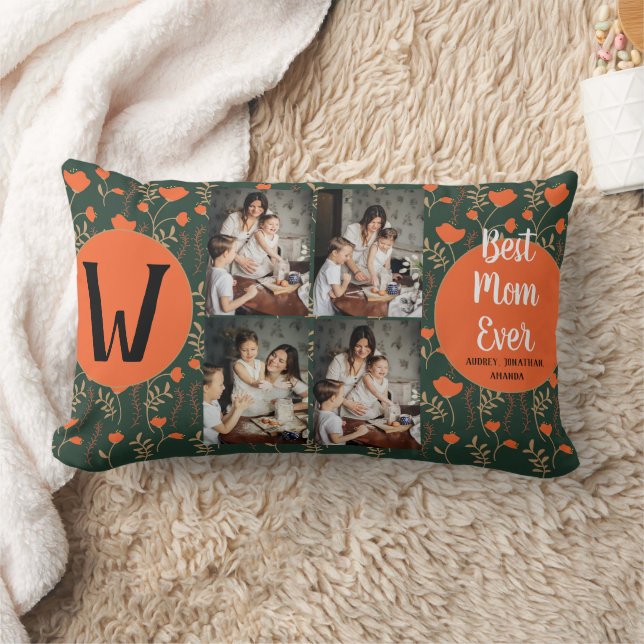 Almofada Lombar Dia das Mães personalizado, presente de colagem de (Cobertor)