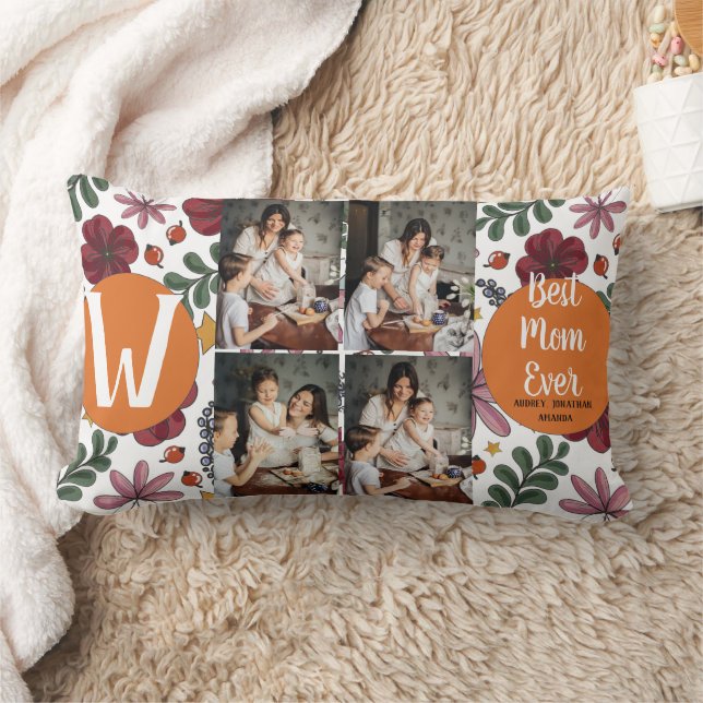 Almofada Lombar Dia de as mães personalizado, presente floral de c (Cobertor)