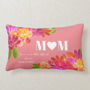 Almofada Lombar Dia de as mães Rosa Brilhante Floresta Mãe