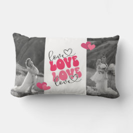 Almofada Lombar Dia de os namorados Personalizado de Foto em Preto