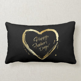 Almofada Lombar Dia de os pais Feliz Design Moderno Dourado Deseja
