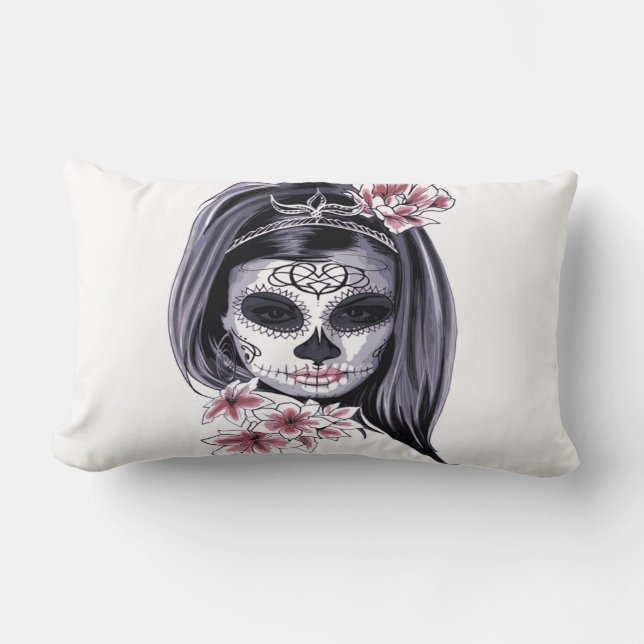 Almofada Lombar Dia do Crânio do Morto da Día de Muertos (Frente)