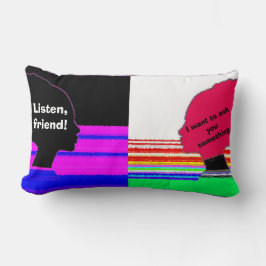 Almofada Lombar Dialogue Art Pillow