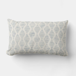 Almofada Lombar Diamante Geométrico Boho Costeiro Azul Empoeirado