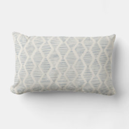 Almofada Lombar Diamante Geométrico Boho Costeiro Azul Empoeirado