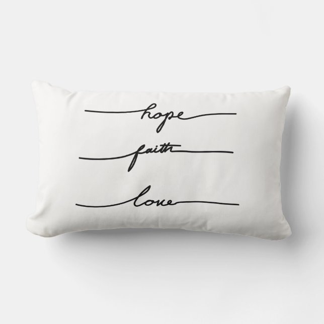 Almofada Lombar Digitação de autocolante com aspas mínimas, desenh (Frente)