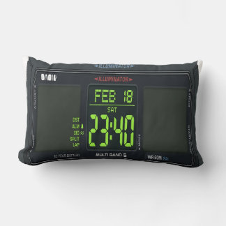 Almofada Lombar Digital Watch Face Lumbar Pillow