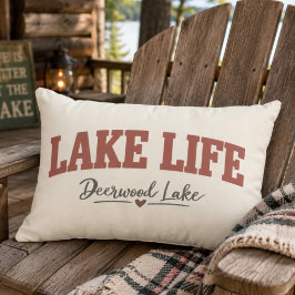 Almofada Lombar Diversão Lago Deerwood Vida ao Ar Livre no Lago
